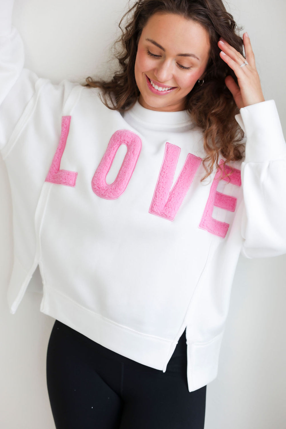 Love Exposed Seam Sweatshirt
