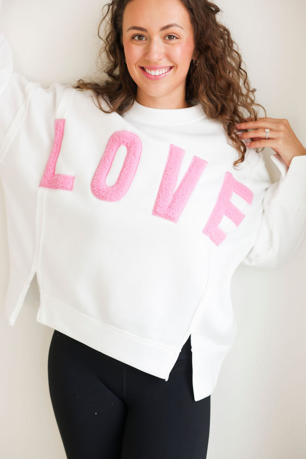 Love Exposed Seam Sweatshirt