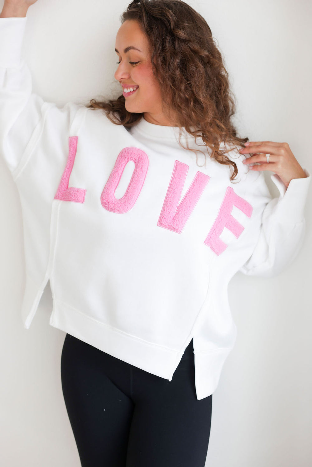 Love Exposed Seam Sweatshirt