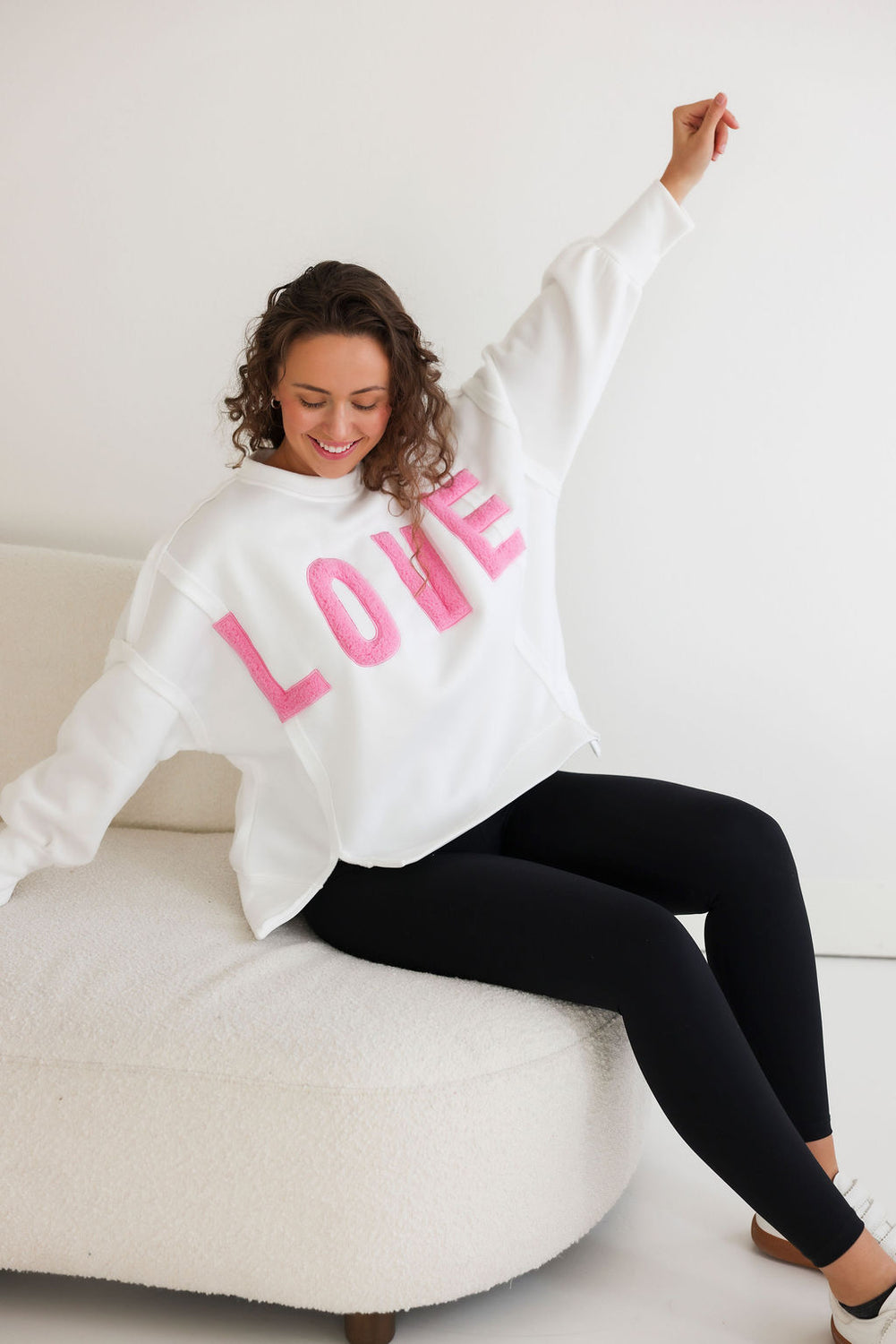 Love Exposed Seam Sweatshirt