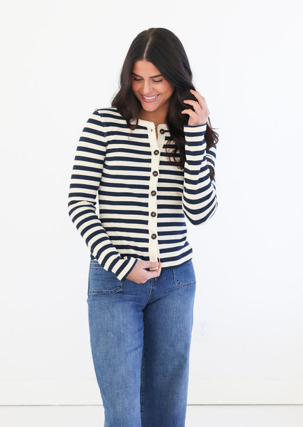 Kadie Striped Cardigan product view