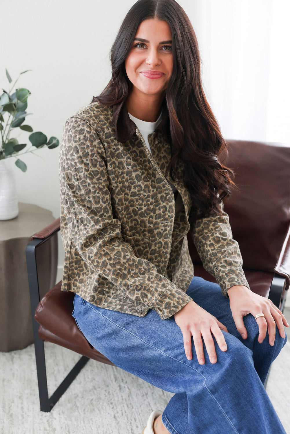 Mindie Leopard Barn Jacket