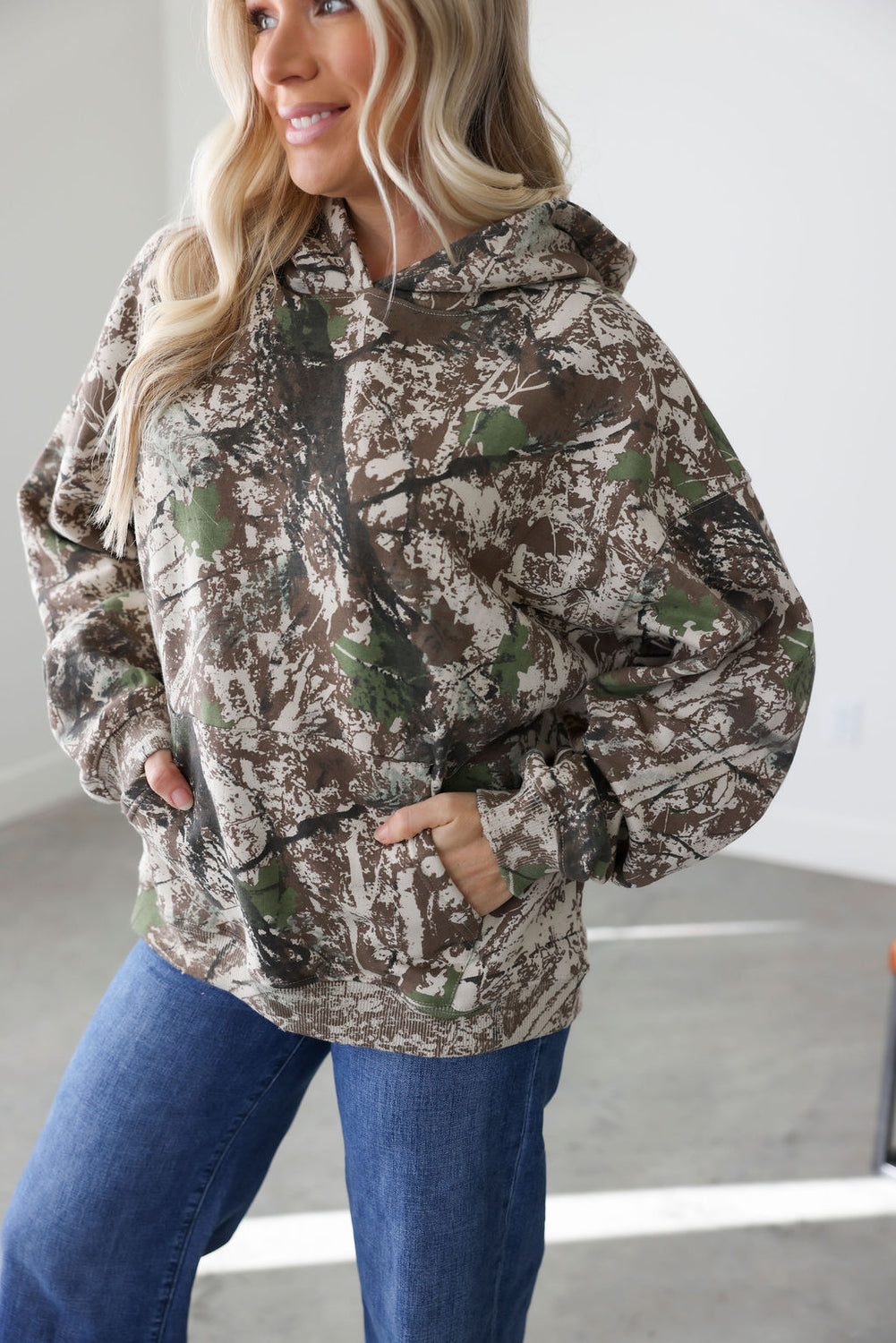 Mixed Sand Camo Hoodie by Lily & Lottie