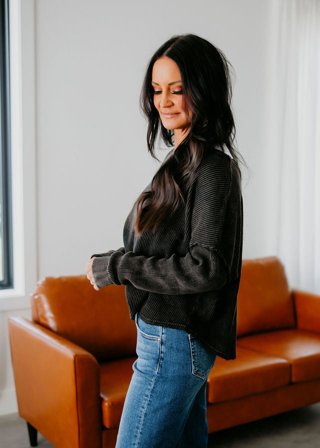 Addy Waffle Knit Top