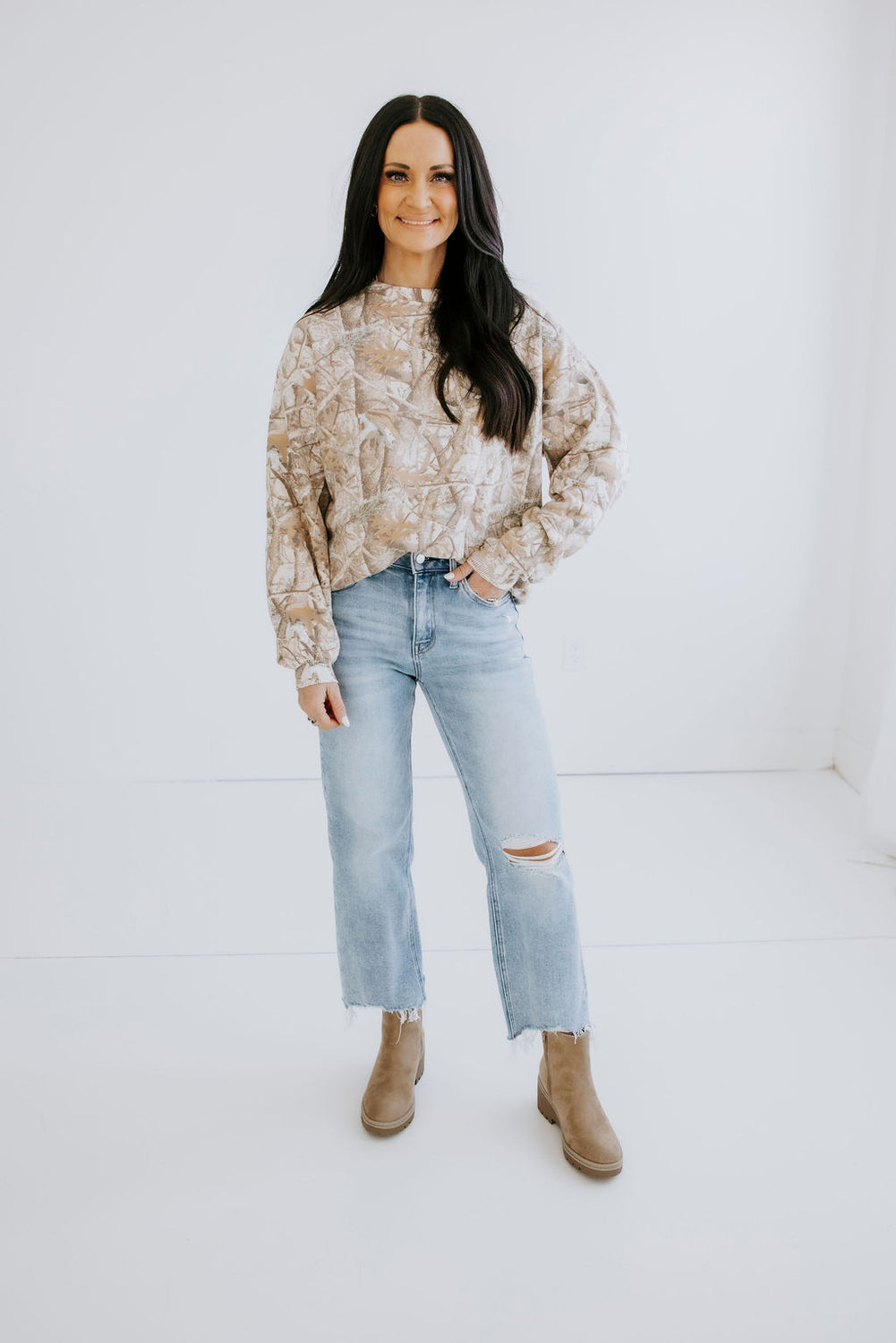 Buttercream Camo Crew by Lily & Lottie