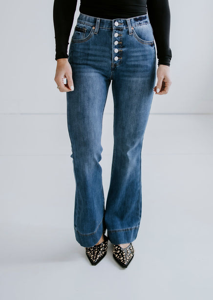 Mikah Saige Mini Flare Jean product view