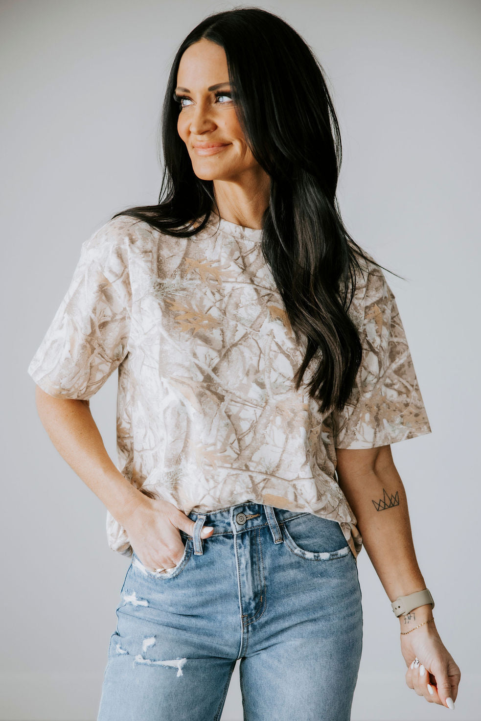 Camo Crew T-Shirt by Lily & Lottie