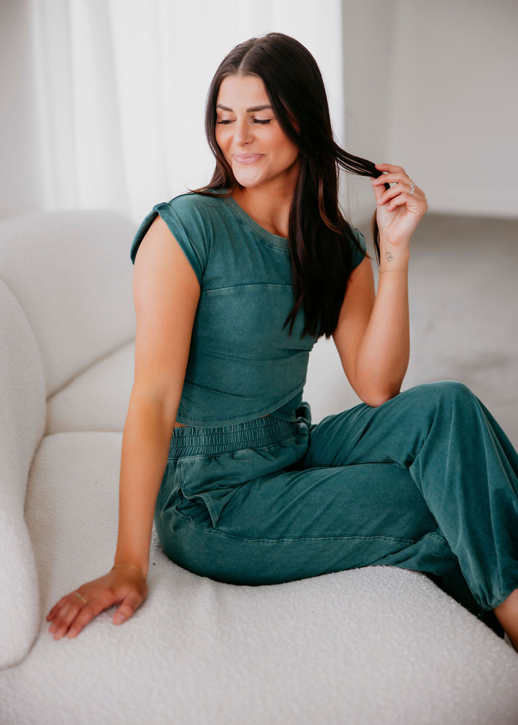 Drew Washed Wrap Top