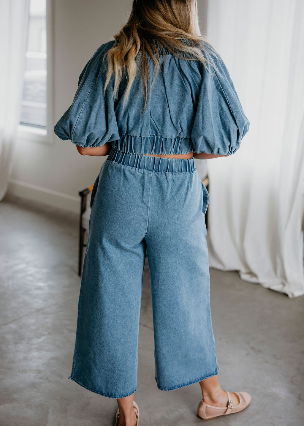 Natalie Cropped Smock Top