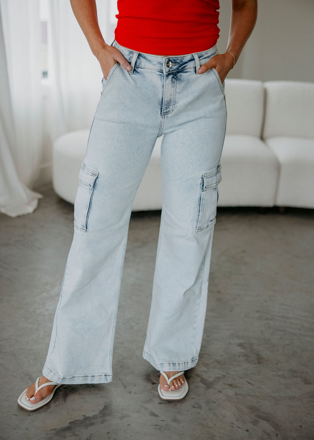 image of Marrin Denim Cargo Pants