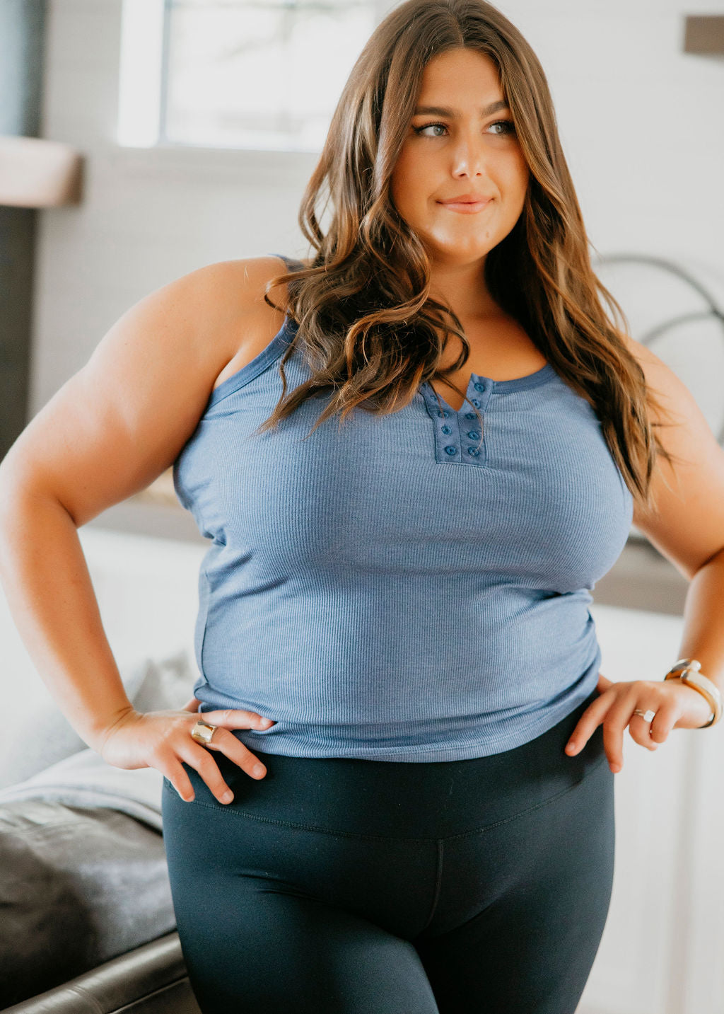 image of Tessa Eyelet Tank by Lily & Lottie