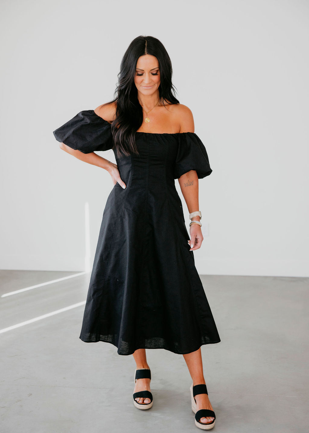 Serah A-Line Midi Dress