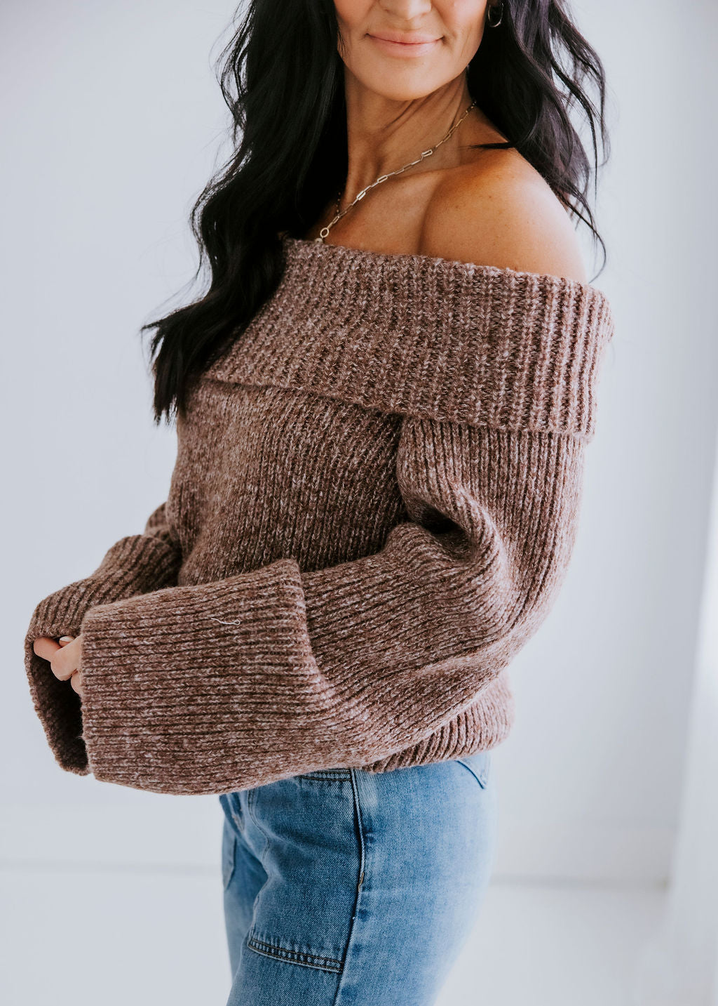 Brooklyne Off Shoulder Sweater