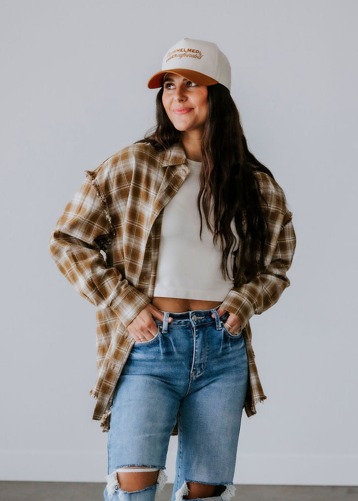 image of Wesley Plaid Button Down Top