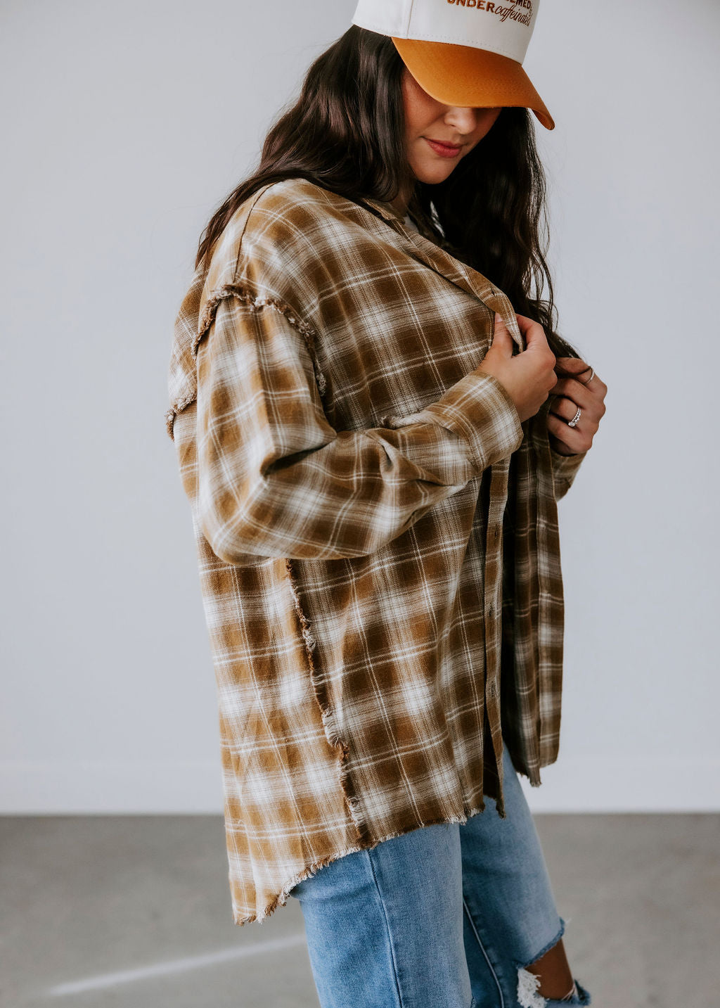 Wesley Plaid Button Down Top