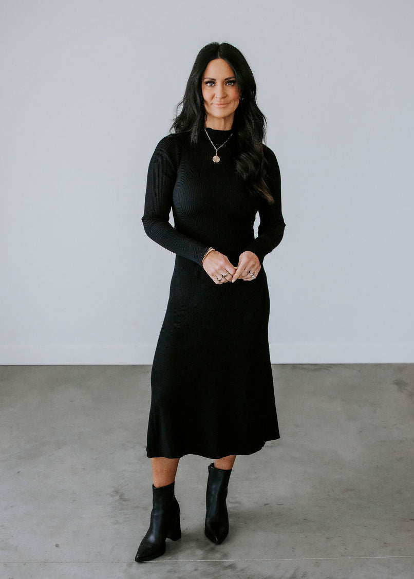 Darcey Ribbed Knit Midi Dress