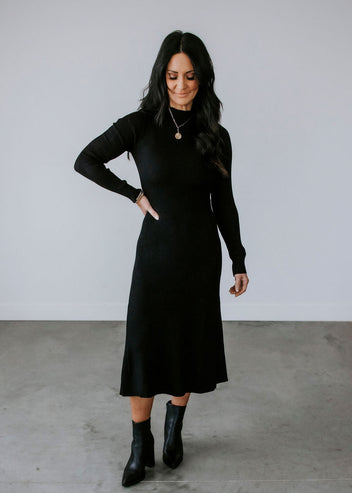 Darcey Ribbed Knit Midi Dress