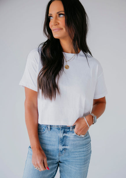Chloe Crop Tee by Lily & Lottie product view