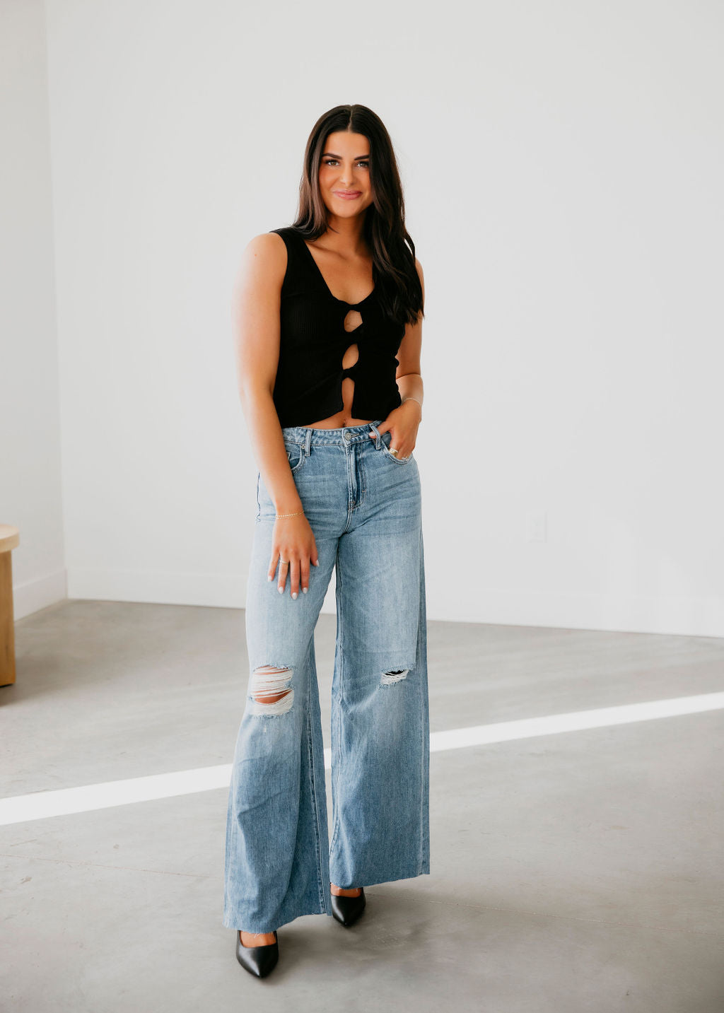 Keya Twisted Ribbed Tank