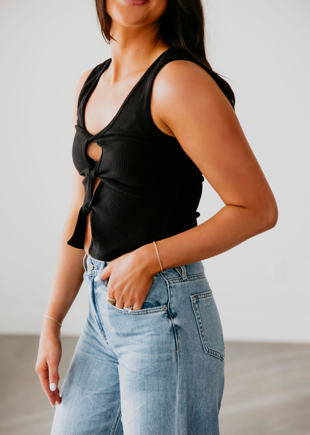 Keya Twisted Ribbed Tank