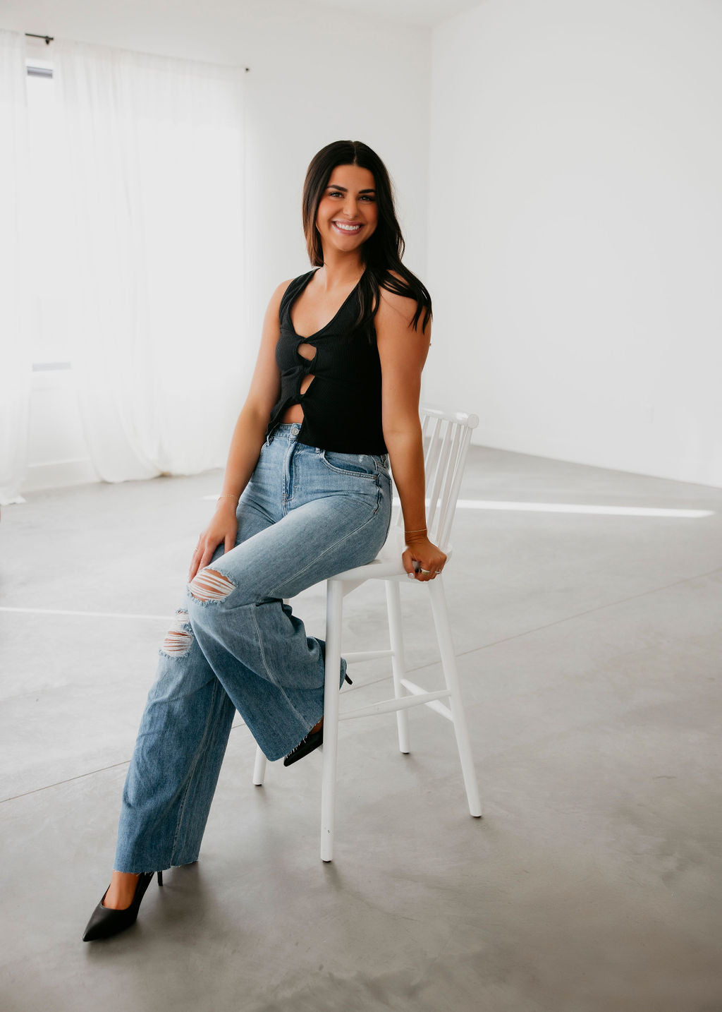 Keya Twisted Ribbed Tank