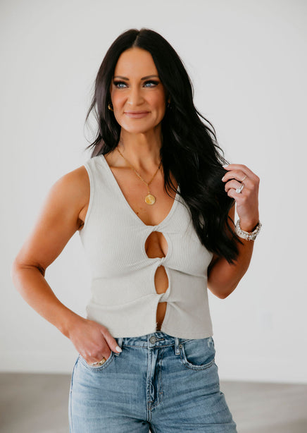 Keya Twisted Ribbed Tank product view