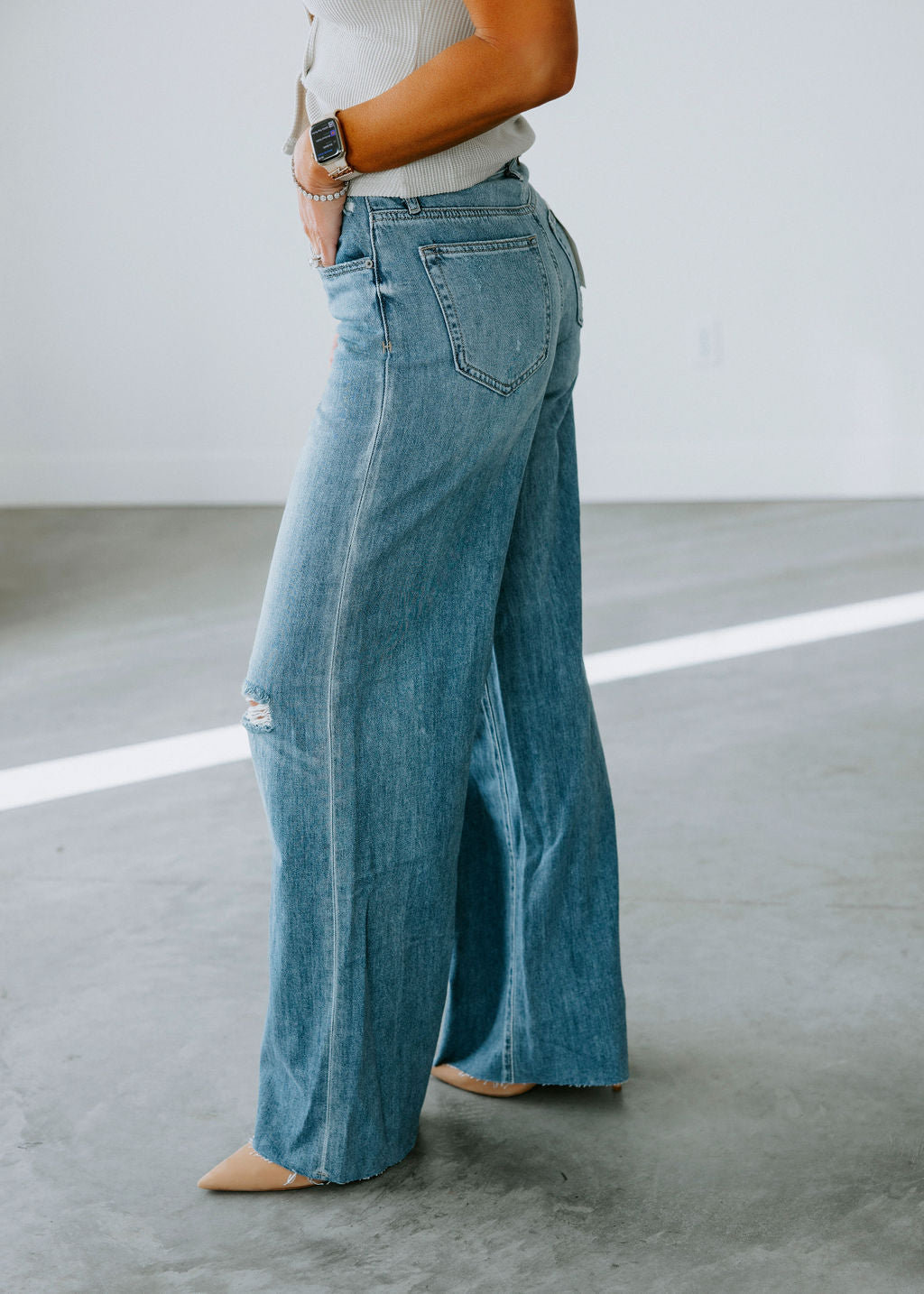 Khalia Hidden Wide Leg Jean
