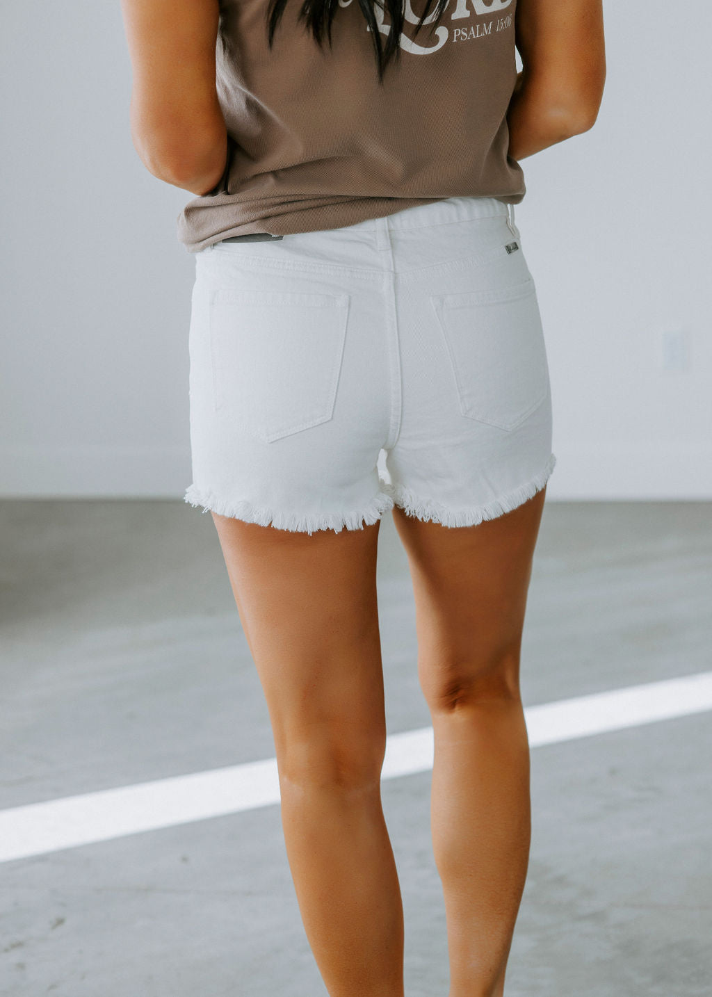 Carolyn KanCan Frayed Hem Shorts