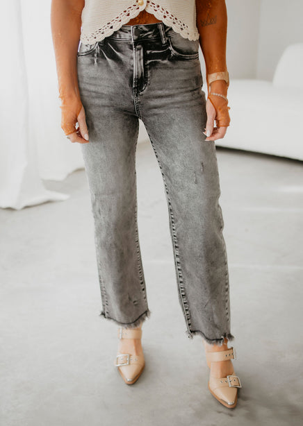 Ryleigh Risen Freyed Straight Jean product view