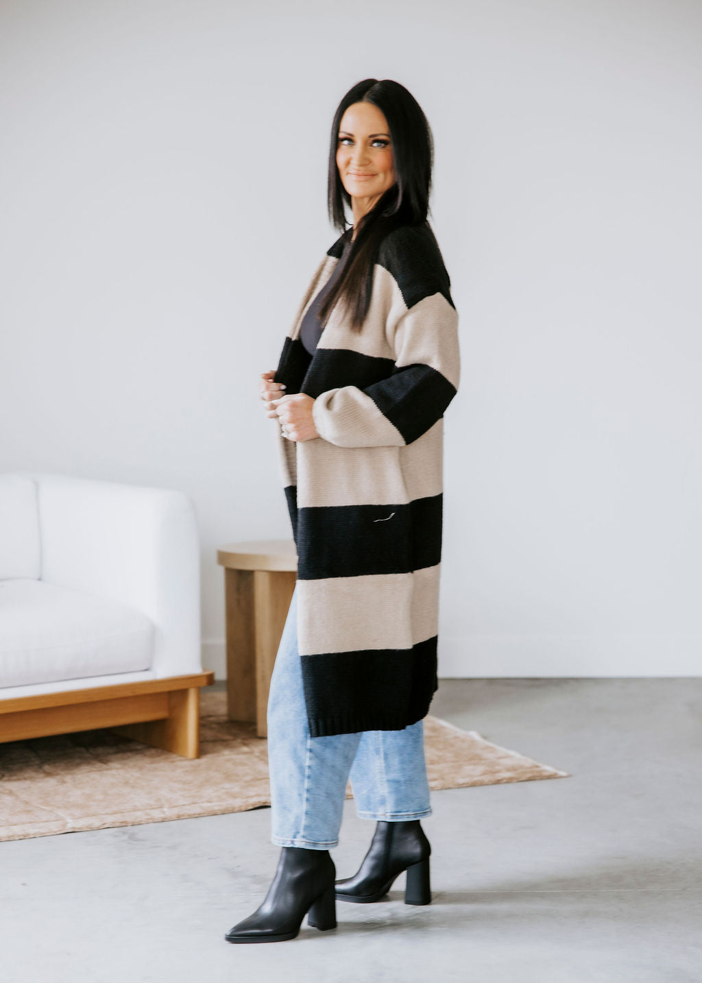 Hannah Striped Duster Cardigan
