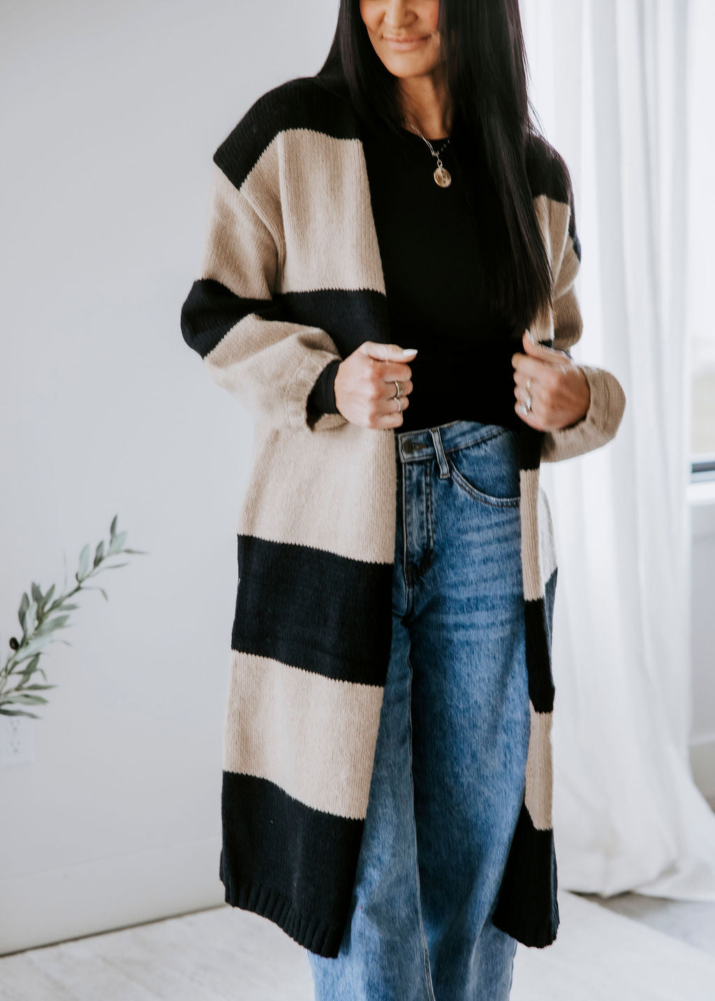 Hannah Striped Duster Cardigan