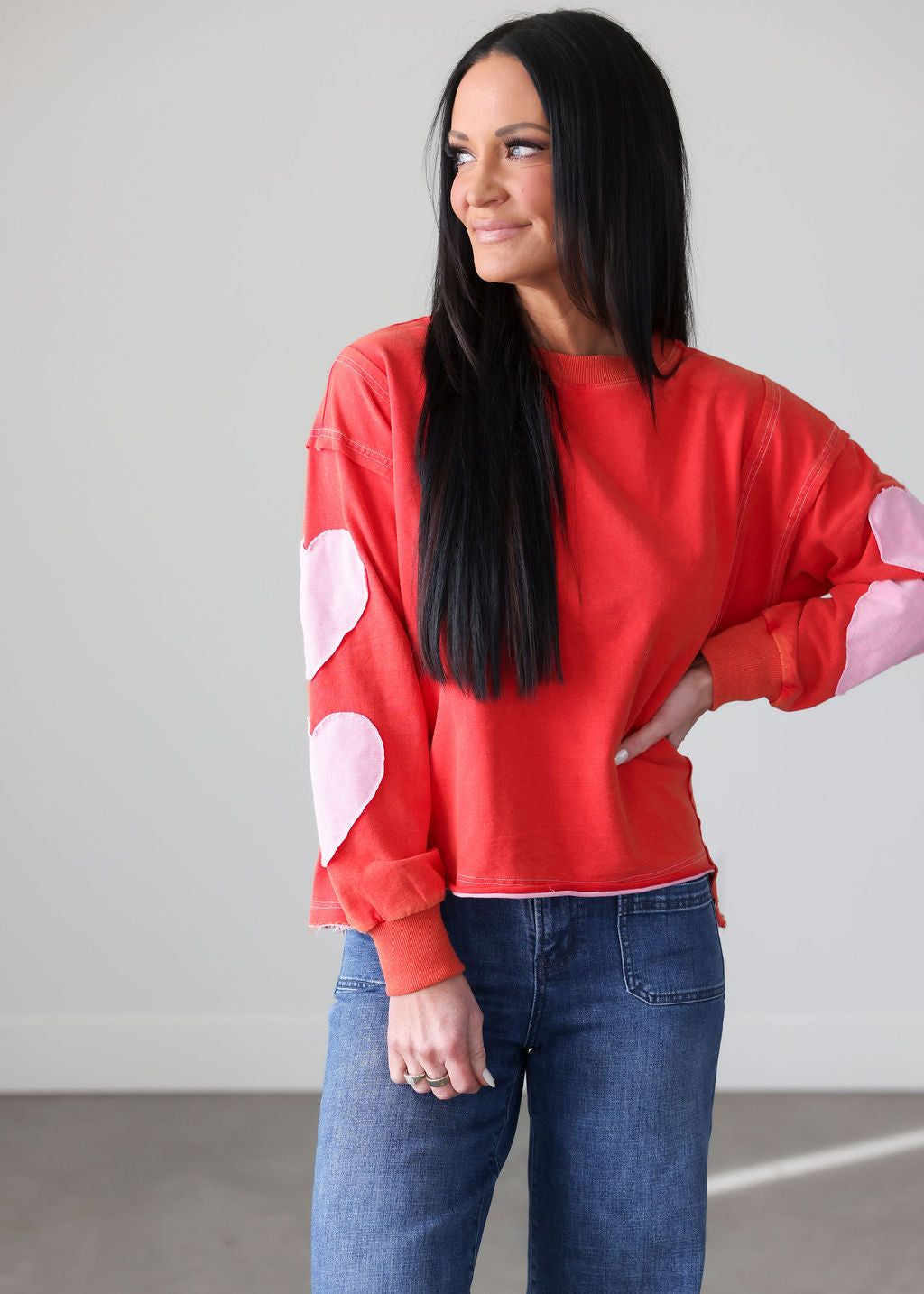 image of Heart Patch Sweatshirt