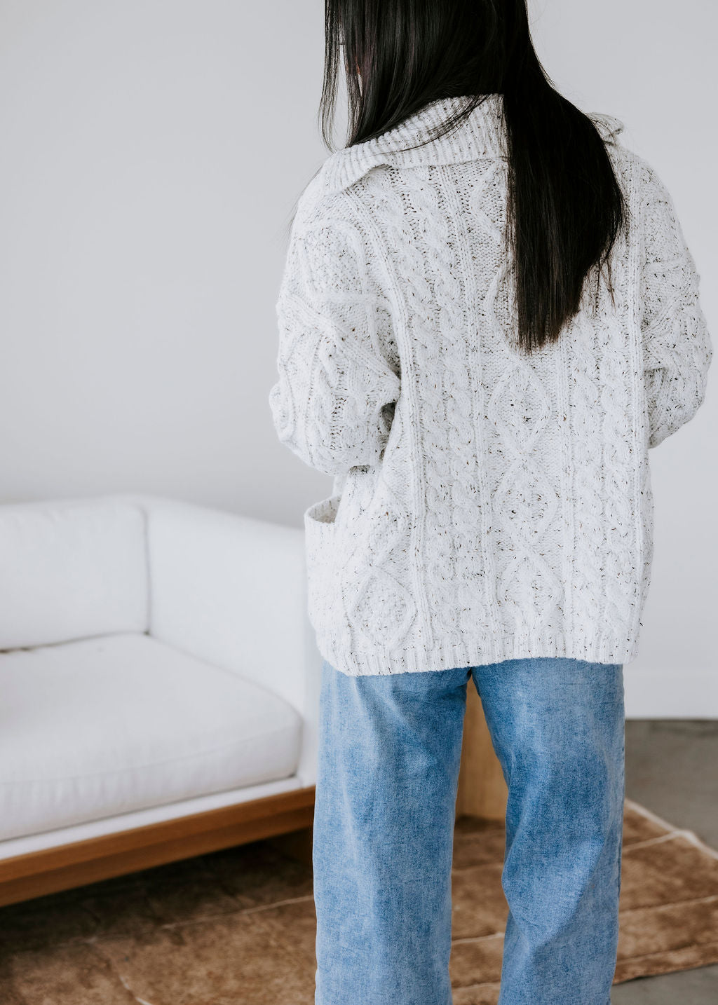 Angela Pocketed Oversized Cardigan