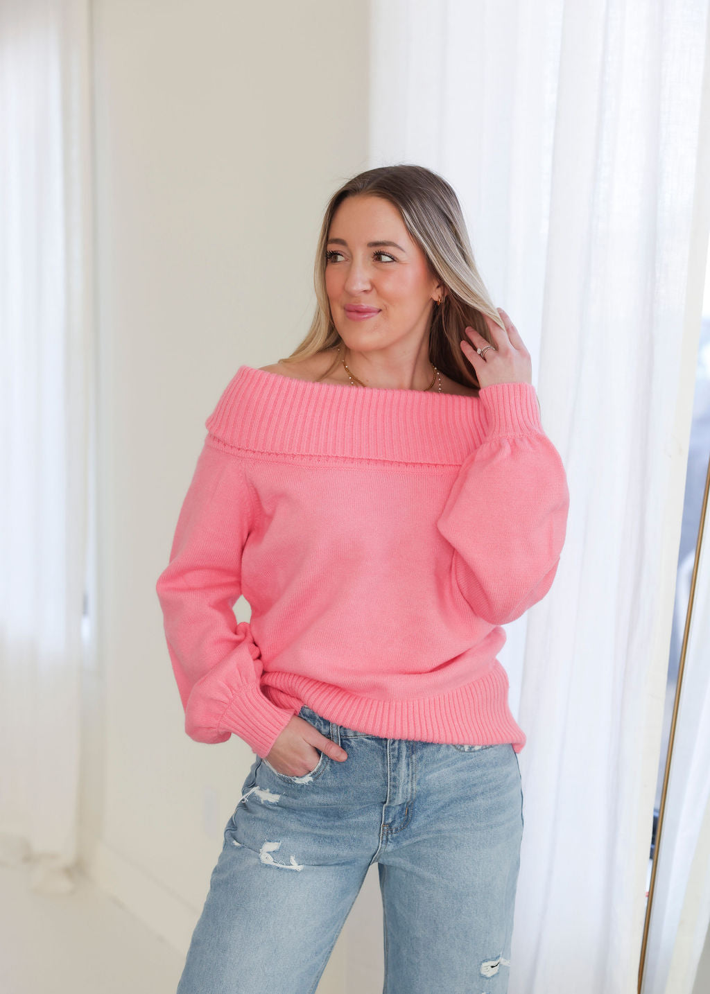 image of Tanya Off Shoulder Sweater