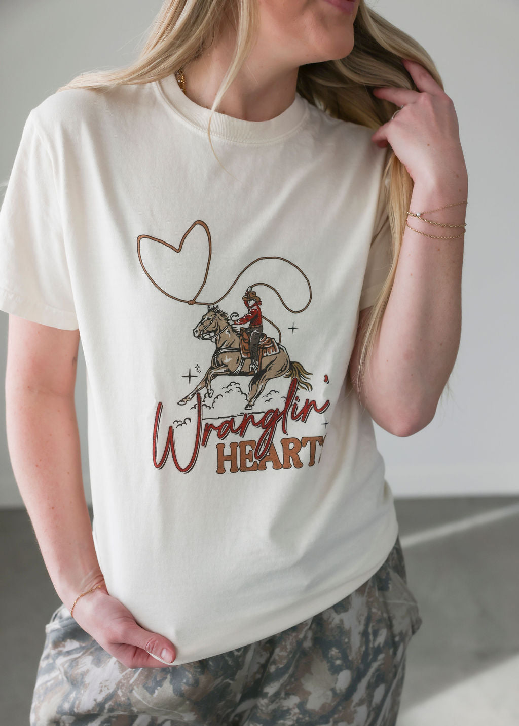 image of Wranglin' Hearts Graphic Tee