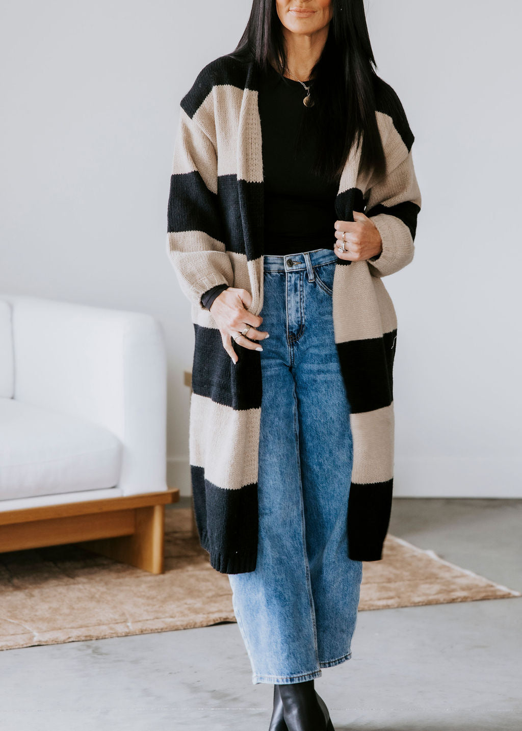 Hannah Striped Duster Cardigan