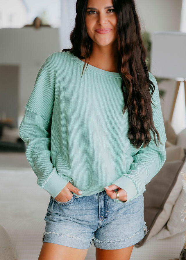 Addy Waffle Knit Top