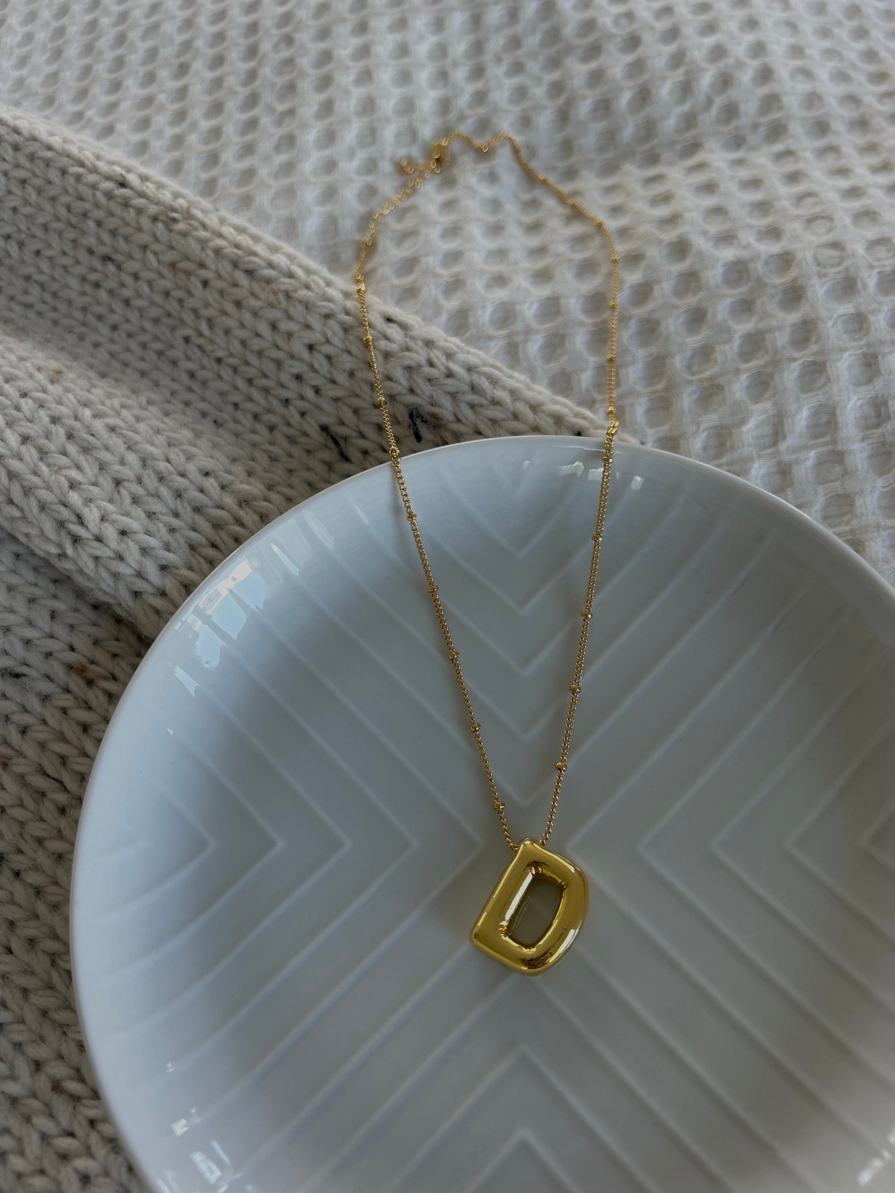 image of Bubble Initial Necklace