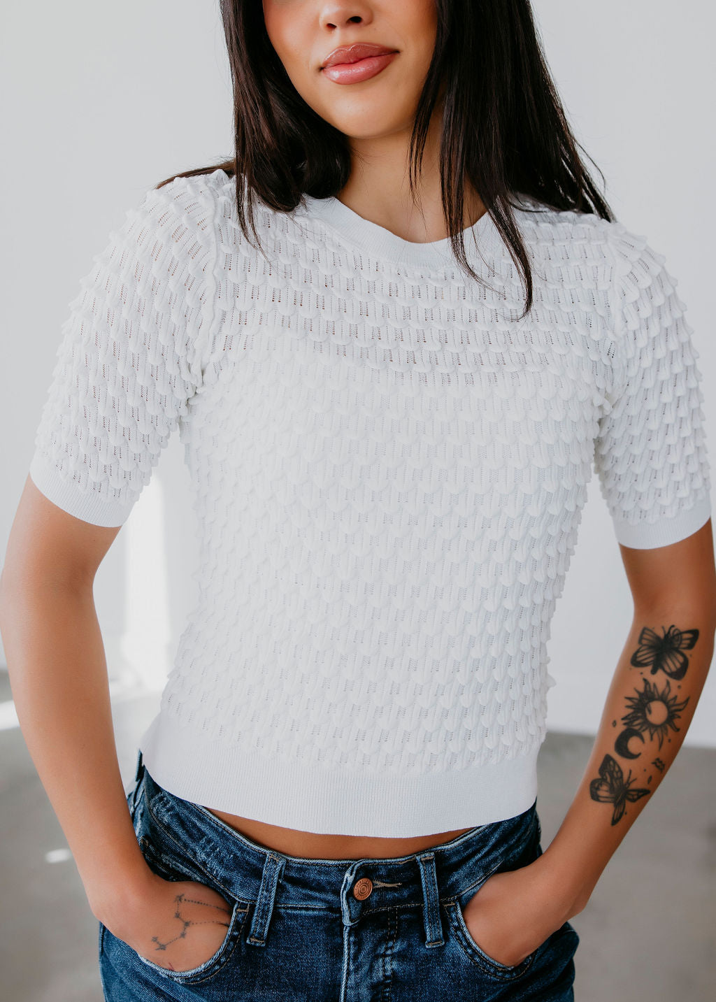 image of Lizzie Bubble Texture Top