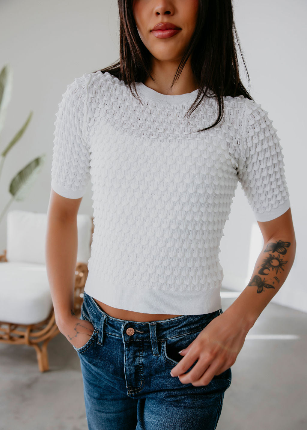 Lizzie Bubble Texture Top