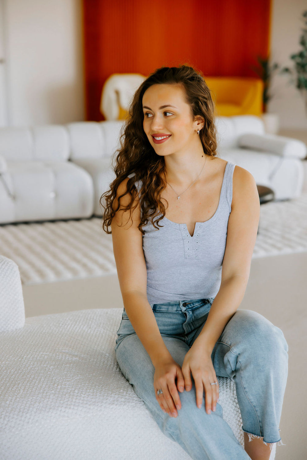 Tessa Eyelet Tank by Lily & Lottie