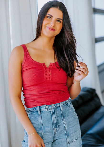 Tessa Eyelet Tank by Lily & Lottie product view