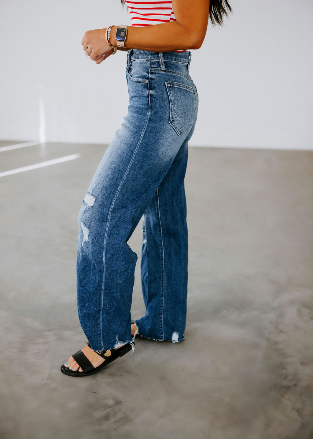 Donna Hidden Dad Jeans