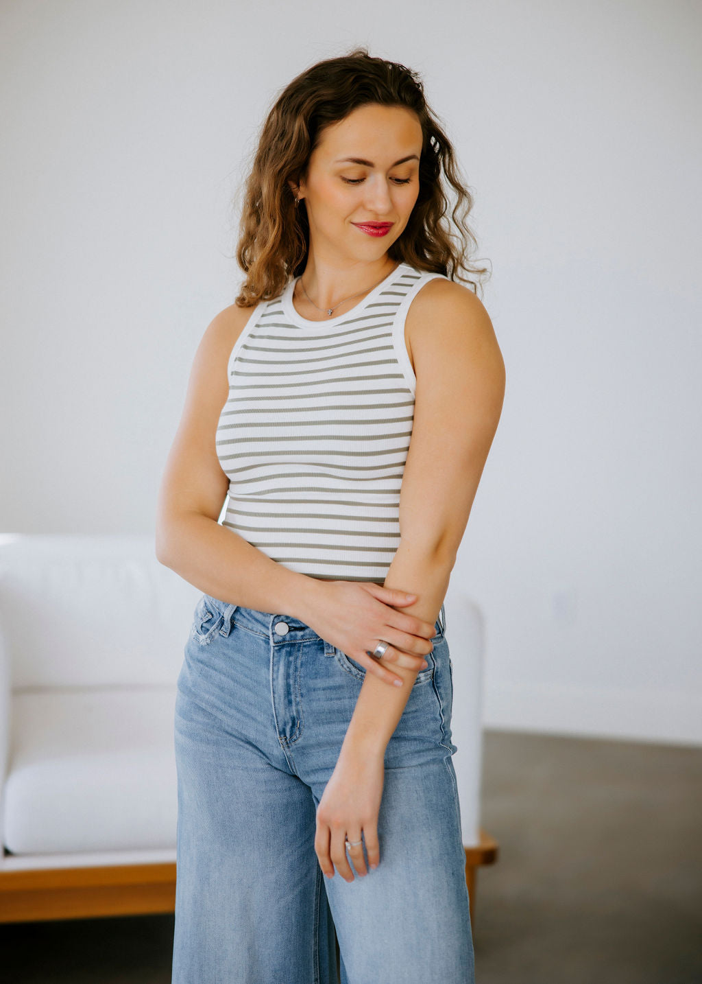 Kendal Striped Knit Tank
