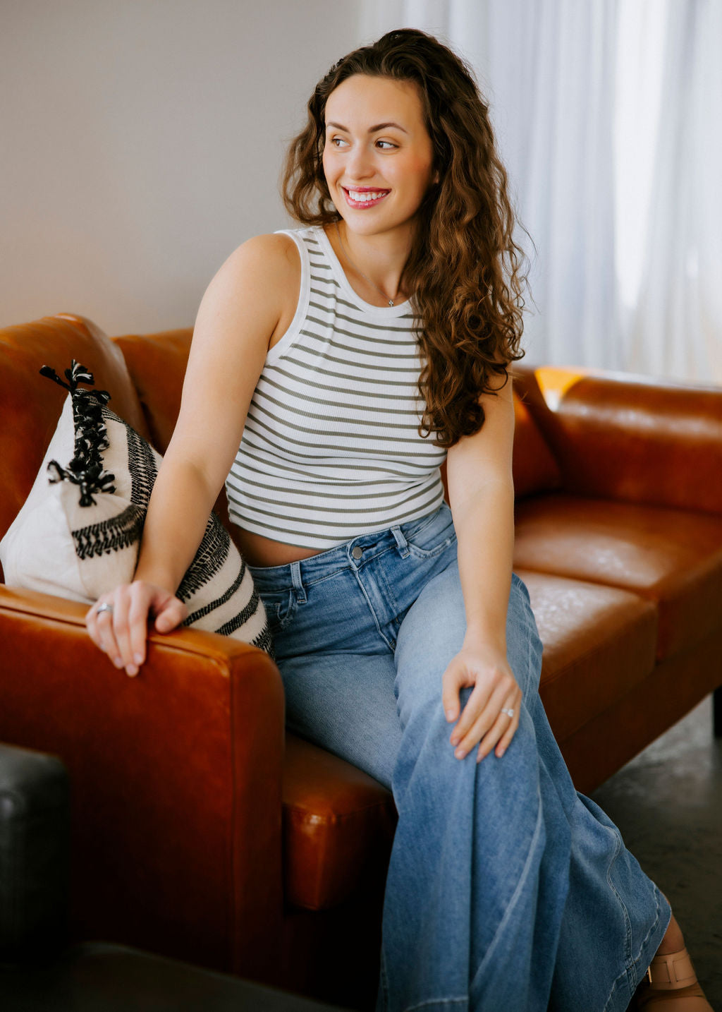 Kendal Striped Knit Tank