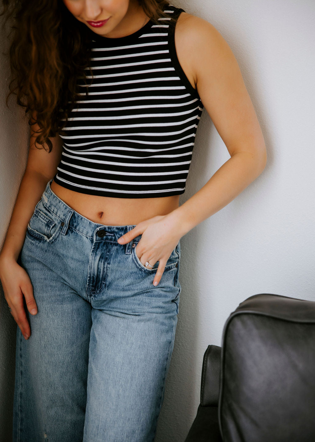 Kendal Striped Knit Tank