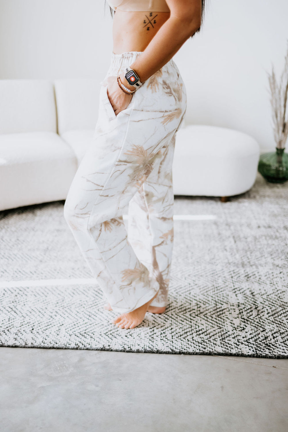 Sand Dune Camo Wide Leg Pant by Lily & Lottie