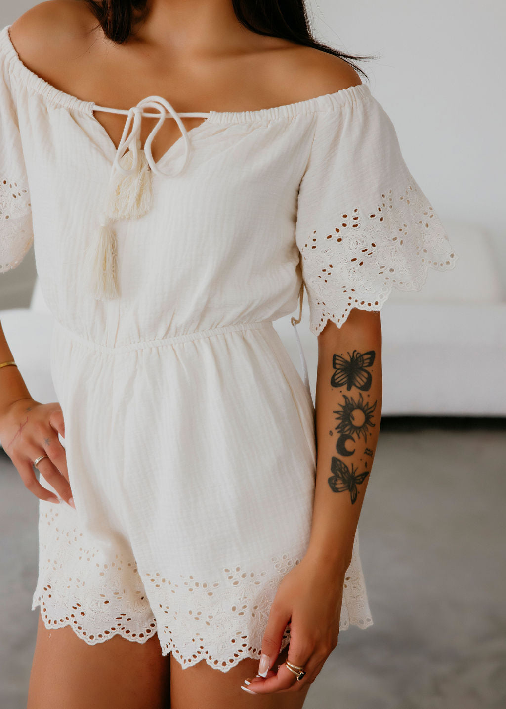 Klare Embroidered Romper
