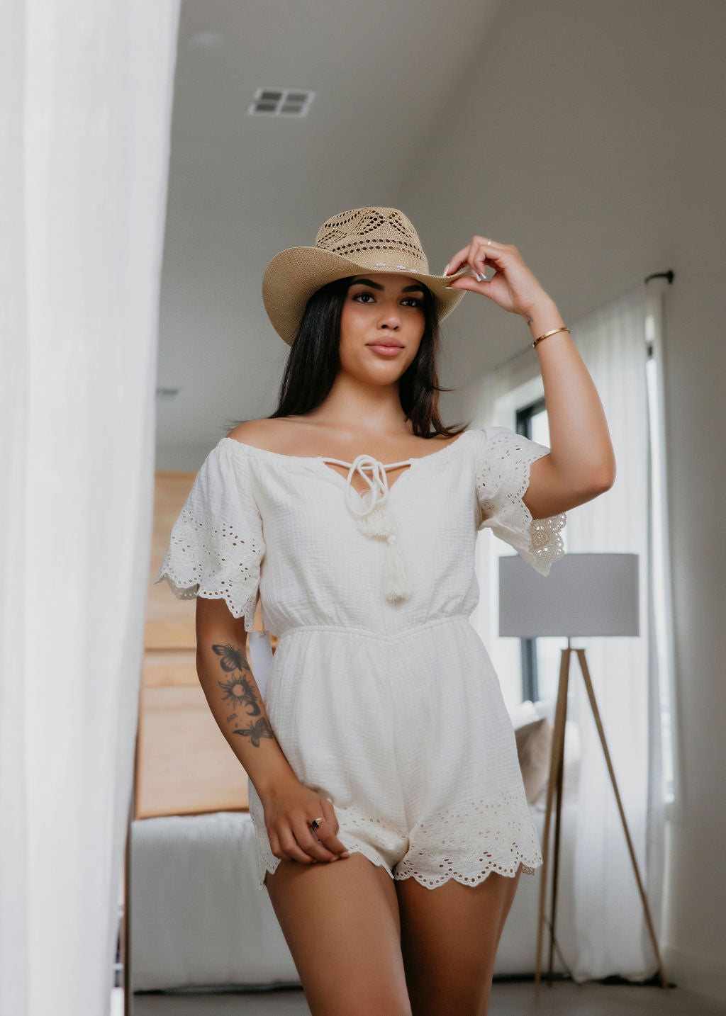 Klare Embroidered Romper