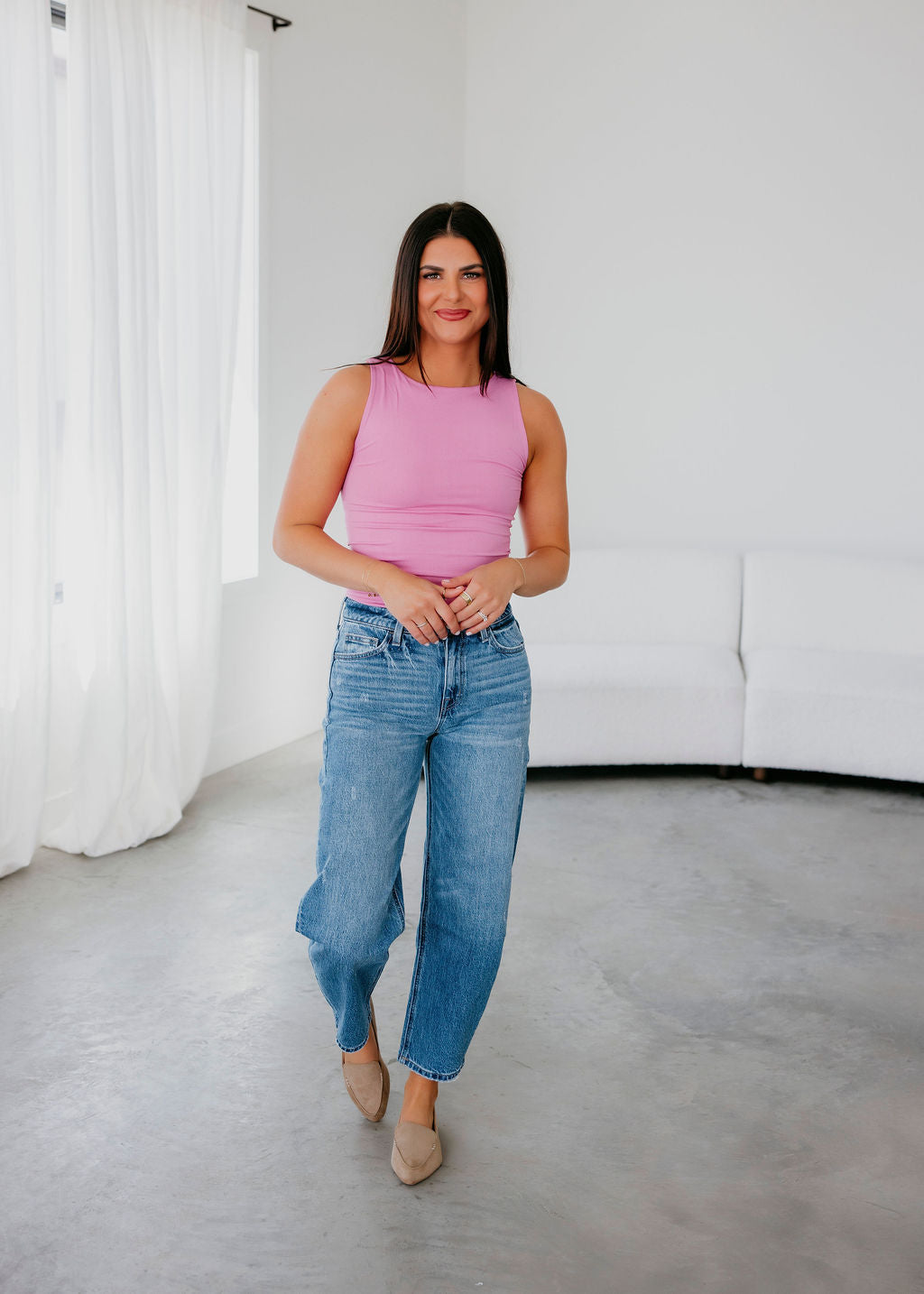 Clean Line Boat Neck Tank